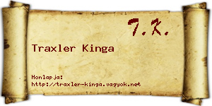 Traxler Kinga névjegykártya